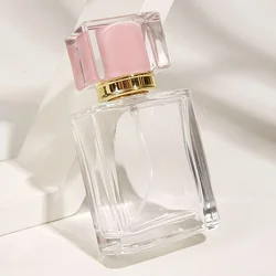 Deluxe 50ml Glass Spray Bottle - Portable & Refillable Fragrance Container - Glass (Pink)