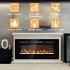 60" Electric Fireplace Inserts Insert & Wall Mount Fireplace Heaters Linear Fireplaces with Thermostat Logs & Crystal Fireplaces 5