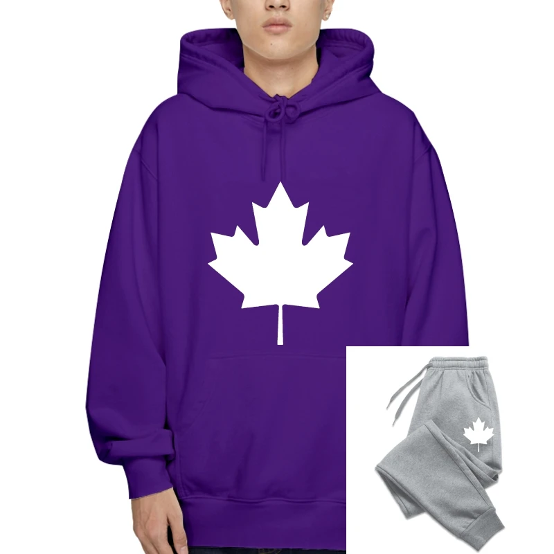 

TSDFC Canada White Leaf Men's Autumn Hoodies unisex men women Pullover