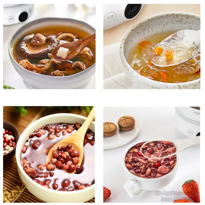 Joyoung Electric Kettle Multifunctional Glass Electric Health Kettle 800W Fruit Tea Dessert Soup Porridge DGD1506BQ 4