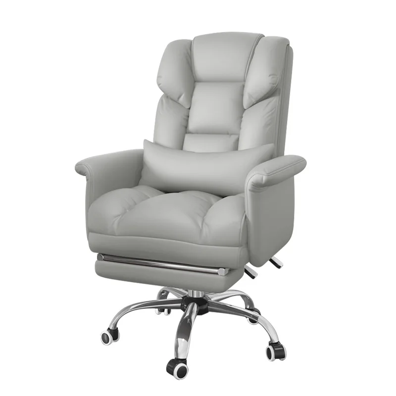 Sedia da Ufficio Direzionale in Pelle Ergonomica Reclinabile per Postazioni di Lavoro Domestiche con Schienale Completamente Regolabile - immagine 6