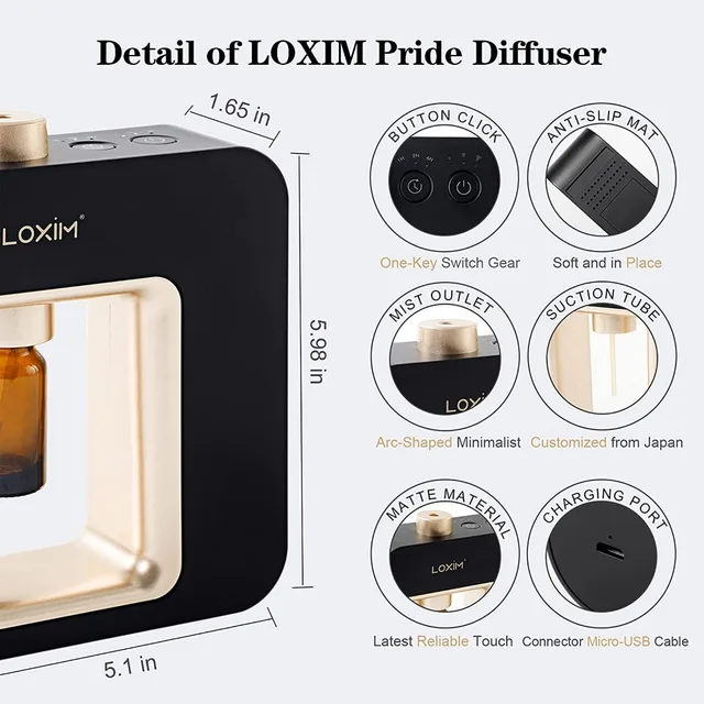 Nebulizing Essential Oil Diffusers Smell Distributor Scent Machine Super Quiet Portable Electric Aromatic Oasis Aroma Diffuser 3