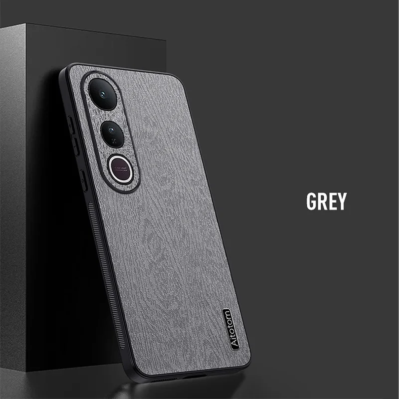Sleek Tree Pattern Leather Phone Case with Shockproof Silicone Protection