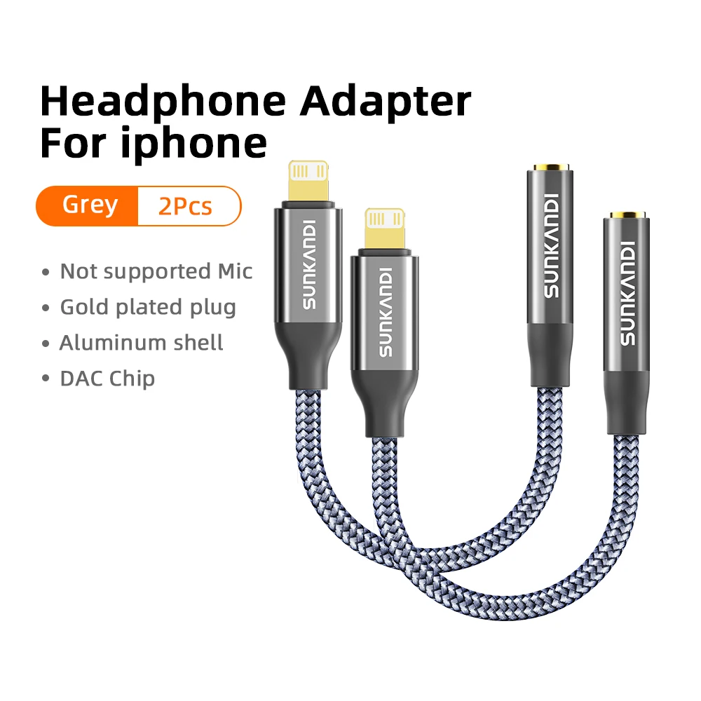 SUNKANDI Premium Lightning to 3.5mm Audio Adapter