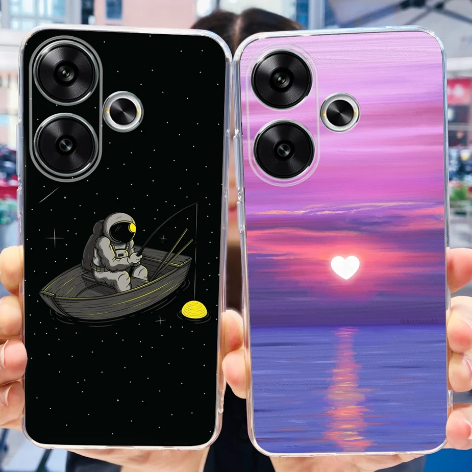Stylish Painted Soft Silicone Phone Case - 6.79'' Protective Back Cover