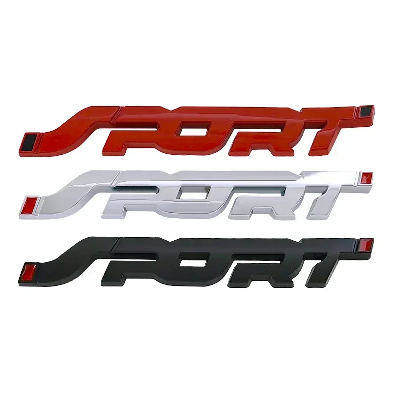 3D Metal Sport Logo Posteriore Boot Trunk Portellone Fender Emblem Badge Sticker Decalcomanie Per Ford Focus Fiesta Mondeo