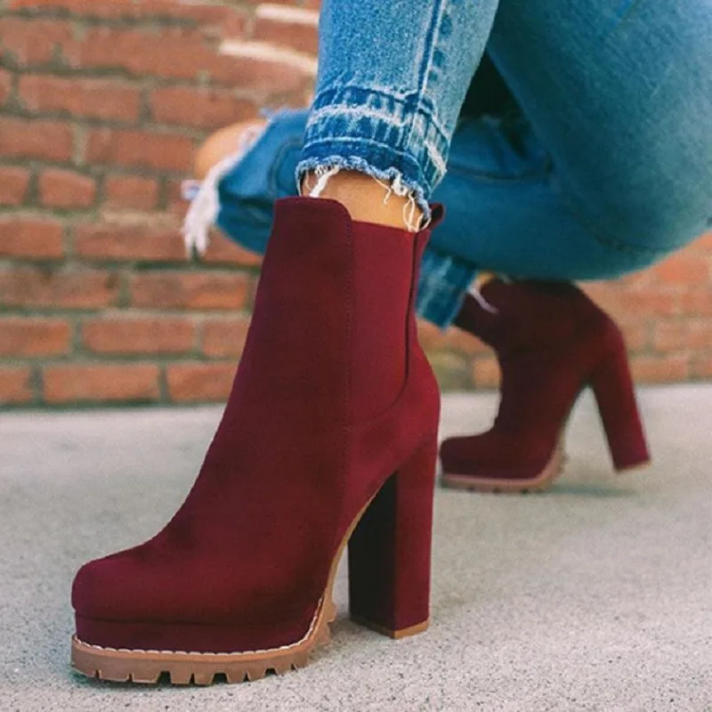 Botin De Tacón Alto Para Mujer, Zapatos Chelsea Con Cordon Y Cremallera, Puntiagudos, Sexy