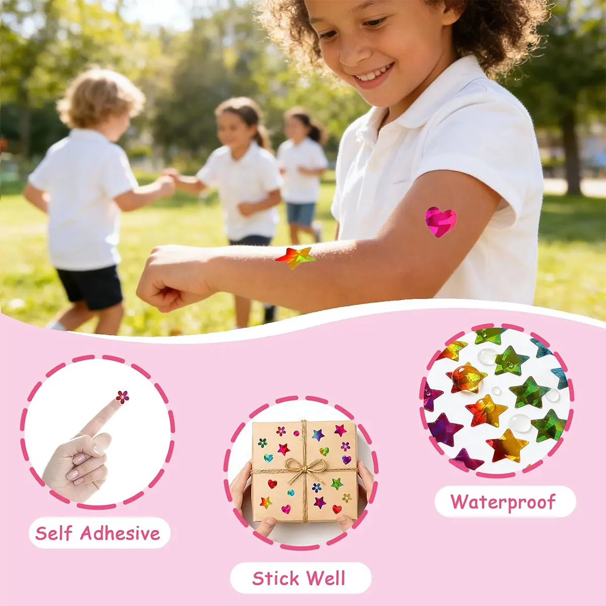 어린이 보상 스티커 별 꽃 하트 점 반짝이 홀로그램 스티커 행동 차트 학교 학생 용품 DIY 장식