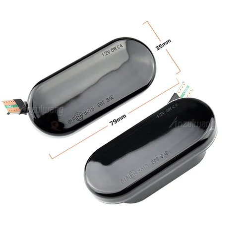 LED 다이나믹 사이드 마커 방향 지시등, 순차 점멸등, VW 골프 3 4 MK3 MK4 파사트 3BG 폴로 6N 9N 보라 벤토, 2 개 2