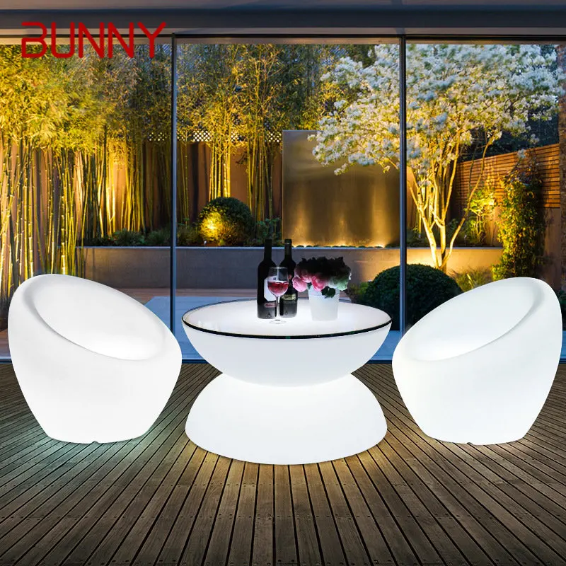 

BUNNY Modern Atmosphere Lamp Led Creative Luminescence Coffee Table USB Light Remote Control Decor Bar Furniture