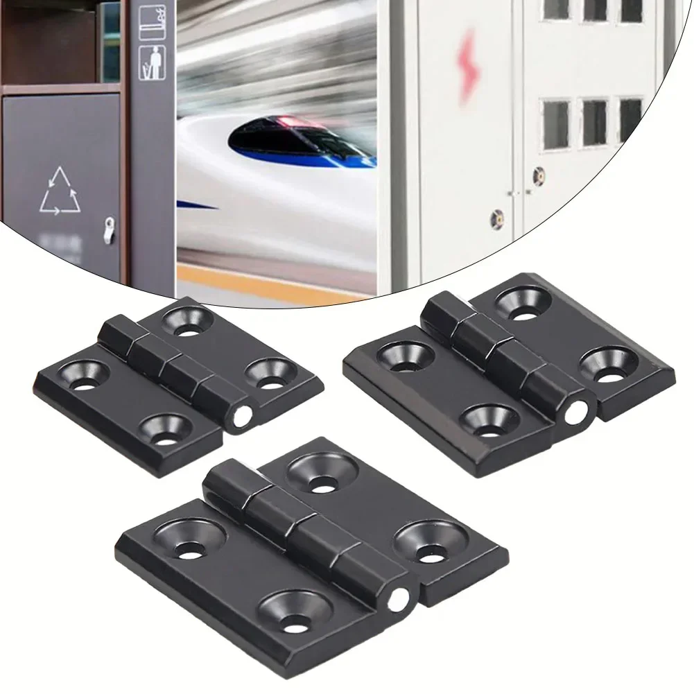 40/50/60mm Butt Hinges Metal Black Door Hinges Cabinet Aluminium Box Backflap Shed Door Hardware Accessories 1/2pcs cabinet door hinges