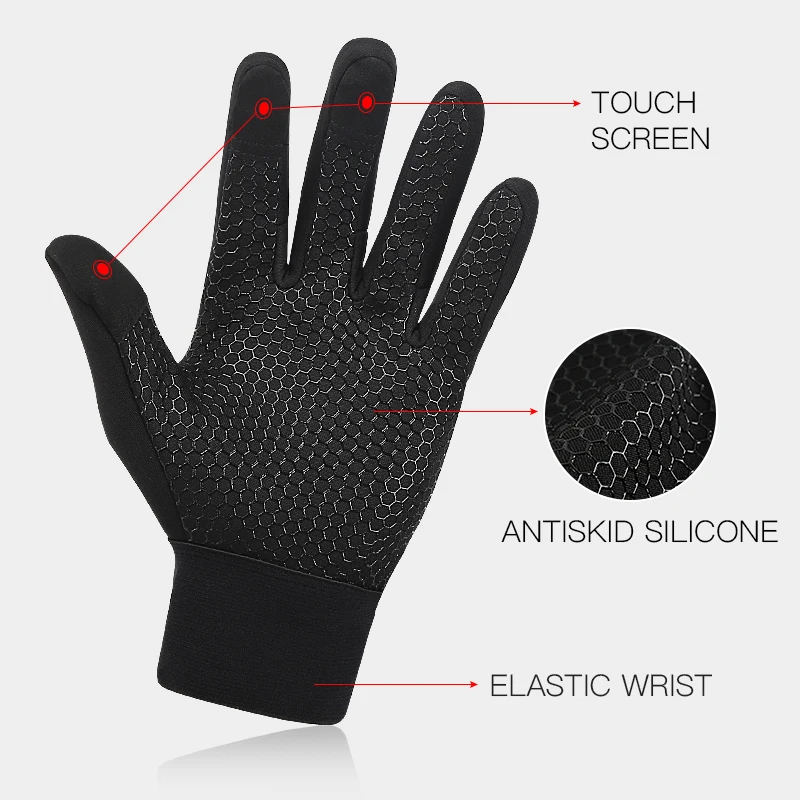 Kyncilor Autumn and Winter Cycling All Finger Waterproof Touch Screen Warm Gloves for Men and Women Mountaineering Gloves 4