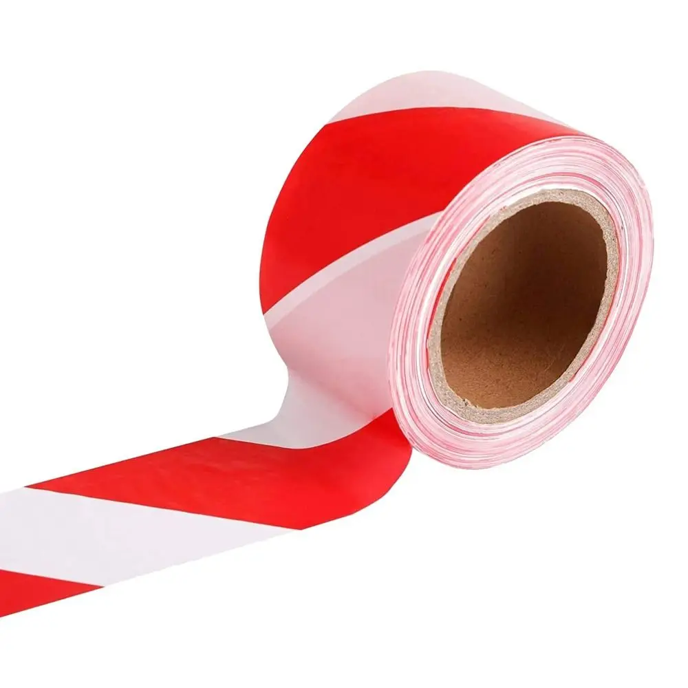 

Visibility Construction Barrier Tape Red Flagging Tape Red White Barricade Tape Safety Warning Tape Caution Tape Non-Adhesive