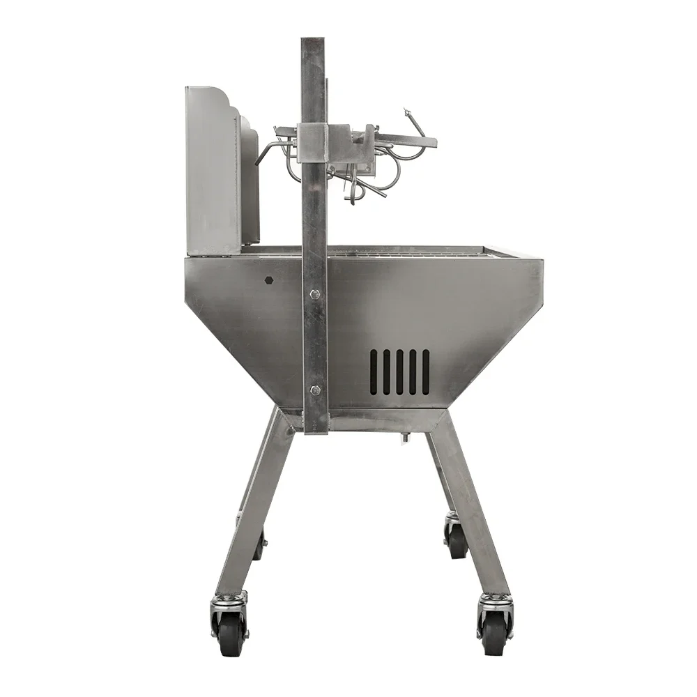 Adjustable Height Premium Outdoor Rotisserie BBQ Grills Stainless Steel Charcoal-Fueled Grill Premium Outdoor Cooking Experience
