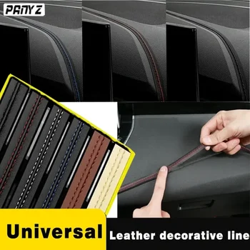 Modanatura interna per auto Cruscotto autoadesivo Linea decorativa in pelle Rosso Blu Striscia treccia fai da te Decorazione auto
