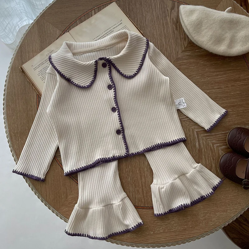 Kids Boys Girls Pajamas Set Cotton Long Sleeve Children Sleepwear Pajamas Flared Pants Sets Baby Clothes Spring Autumn Clothing - Image 2