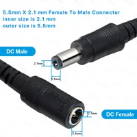KERUI 3 Meters 32.8ft Length 3m Extension Cable For Security Camera DC 12V Power Adapter 5.5x2.1mm Plug 1
