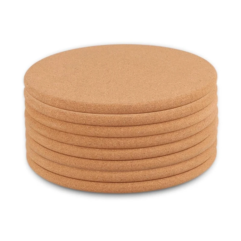 

Pack Of 8 Round Cork Pot Coasters Brown Cork Cup Coasters For Pots,Casserole Dishes,Pans,Kitchen And Restaurant