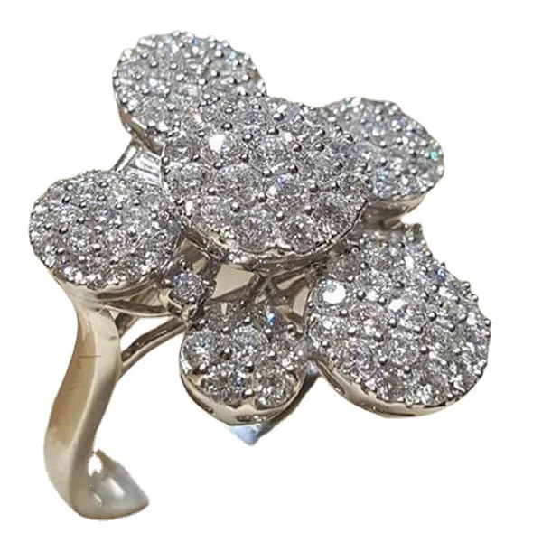 

Женское кольцо с микро-инкрустацией, круглое обручальное кольцо с микро-инкрустацией из фианита 3A, Европейский и американский стиль