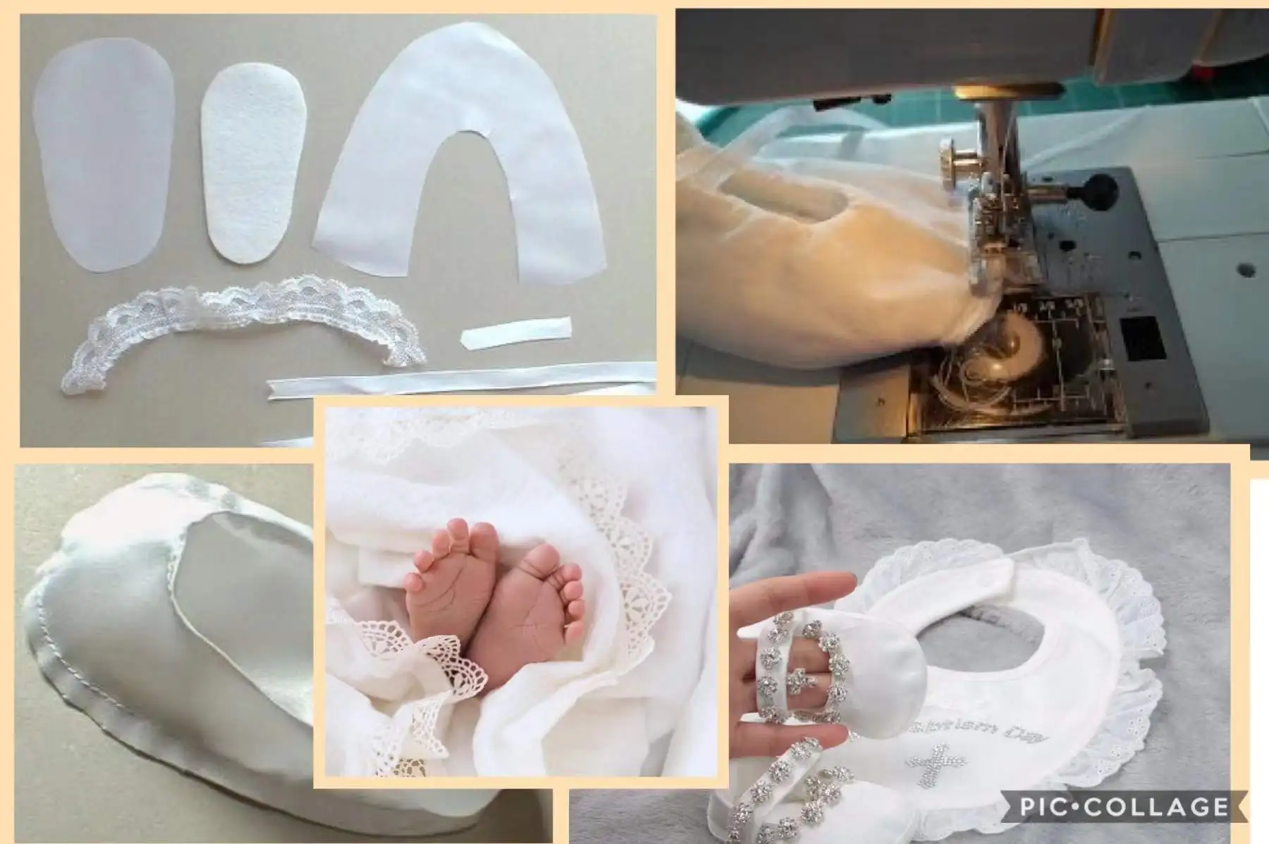 Dollbling 2022 Light Yellow Cream Color Satin Lace-up Pearls Buckle Wholesale Latest Baby Kids Soft Shoes Infant Toddler 4
