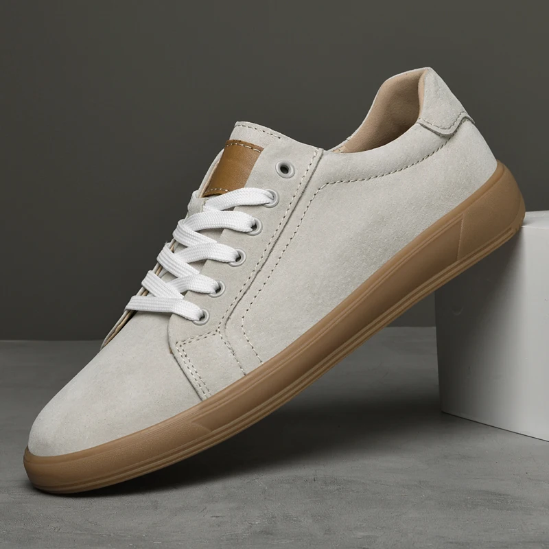New Fashion Trend Casual Leather Shoes Lace Up Comfort Men Oxford Shoes Outdoor Soft Formal Dress Footwear Non-slip Sneakers 2