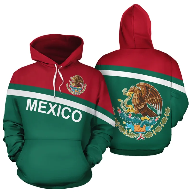 thumbnail image 1 of Sudadera con capucha con la bandera de México para hombre, sudadera con estampado 3D, sudadera con gráficos casuales, sudadera con capucha de gran tamaño para primavera y otoño, ropa de calle, 1 of 4