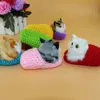 Simulation Mini Cat Cute Plush Cats with Sound Children Birthday Gifts Creative Imitation Cat Toys Ornaments Home Decoration 5
