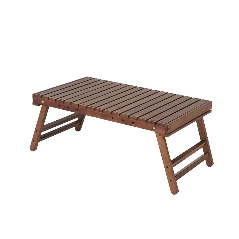 

Outdoor Solid Wood Table Portable Folding Camping Hiking Barbecue Small Self-driving Tour Rack Picnic