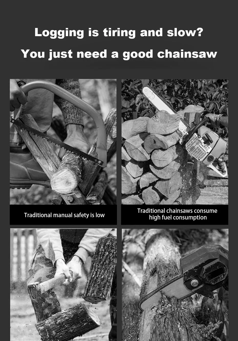 Handheld Electric Chain Saw Felling Saw Mini Chain Saw Tree Saw Powerful Electri