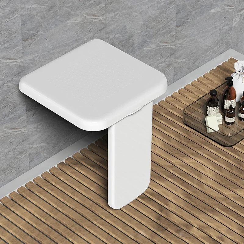 Folding Shower Seat Wall Mounted Bath Chair Luxury Shower Seat Space Bathroom Stool Bearing Up To 220kg Folding Shower Stool 2