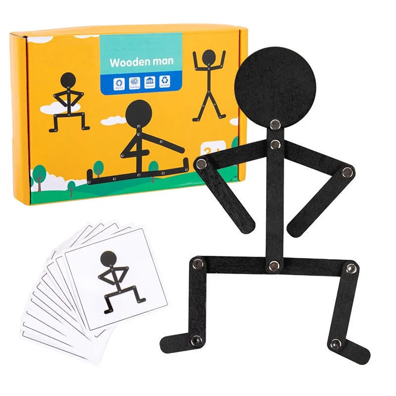 

Learning and Educational Child Games Kids Montessori Wooden Toys Change Sport Posture Intellectual Development Toy for Children
