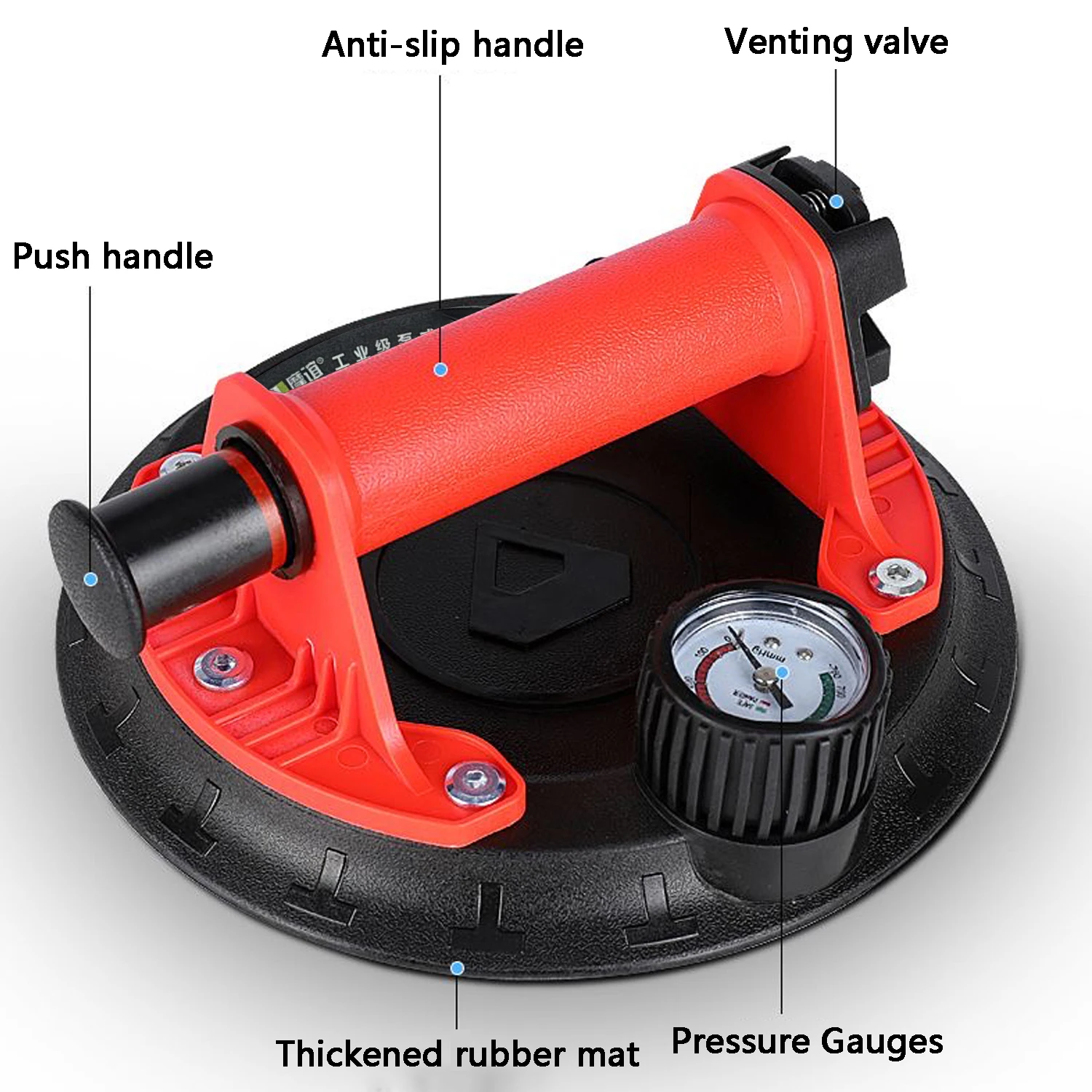 250kg 8 inch Glass Vacuum Suction Cup Heavy Duty Handheld Vacuum Cup Glass Lifter for Granite & Lifting Window Replacement