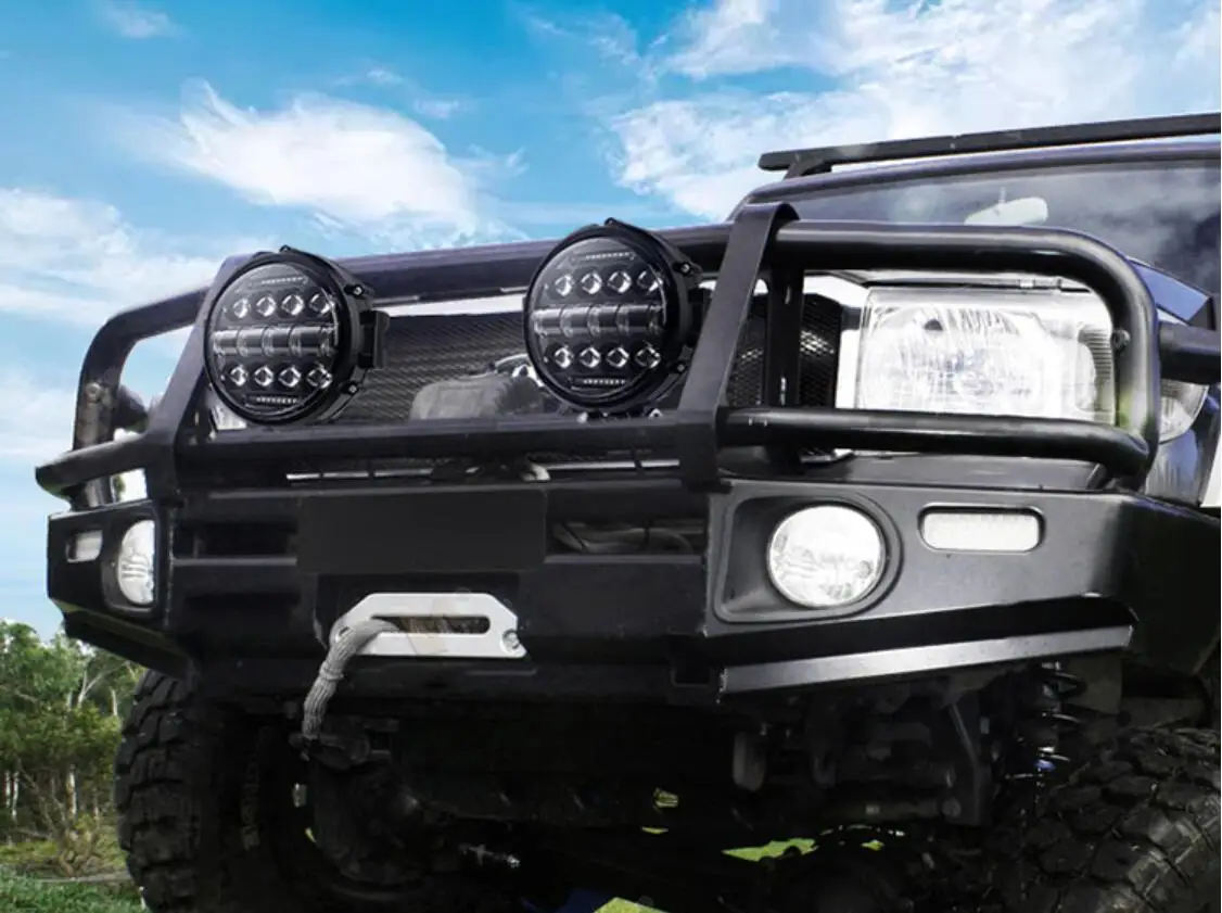 7inch Waterproof LED Headlight Hi/Low Daytime running Offroad LED Bar Spot Flood