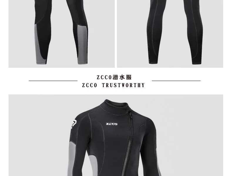 Neoprenanzug 3mm Neopren Tauchanzug Neoprenanzug Surfanzüge Männer Frauen Neoprenanzug mit Reißverschluss vorne zum Tauchen Surfen Kaltwasser Surfanzüge – Detail 11