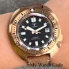 Real Bronze Turtle Dive Mechanical Watch NH35 Movement Sunburst Green Dial Waterproof Wristwatch Reloj Hombre Green Lume 5