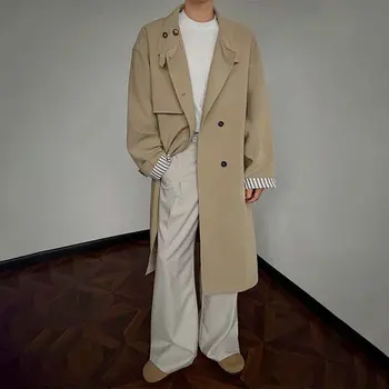 Autumn Long Coat American Retro Fashion Trend High Street 1