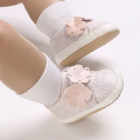 Spring and Autumn 0-18 Month Newborn Baby Shoes Baby Comfortable Soft Sole Walking Shoes Girl Cute Flower Sports Shoes 1
