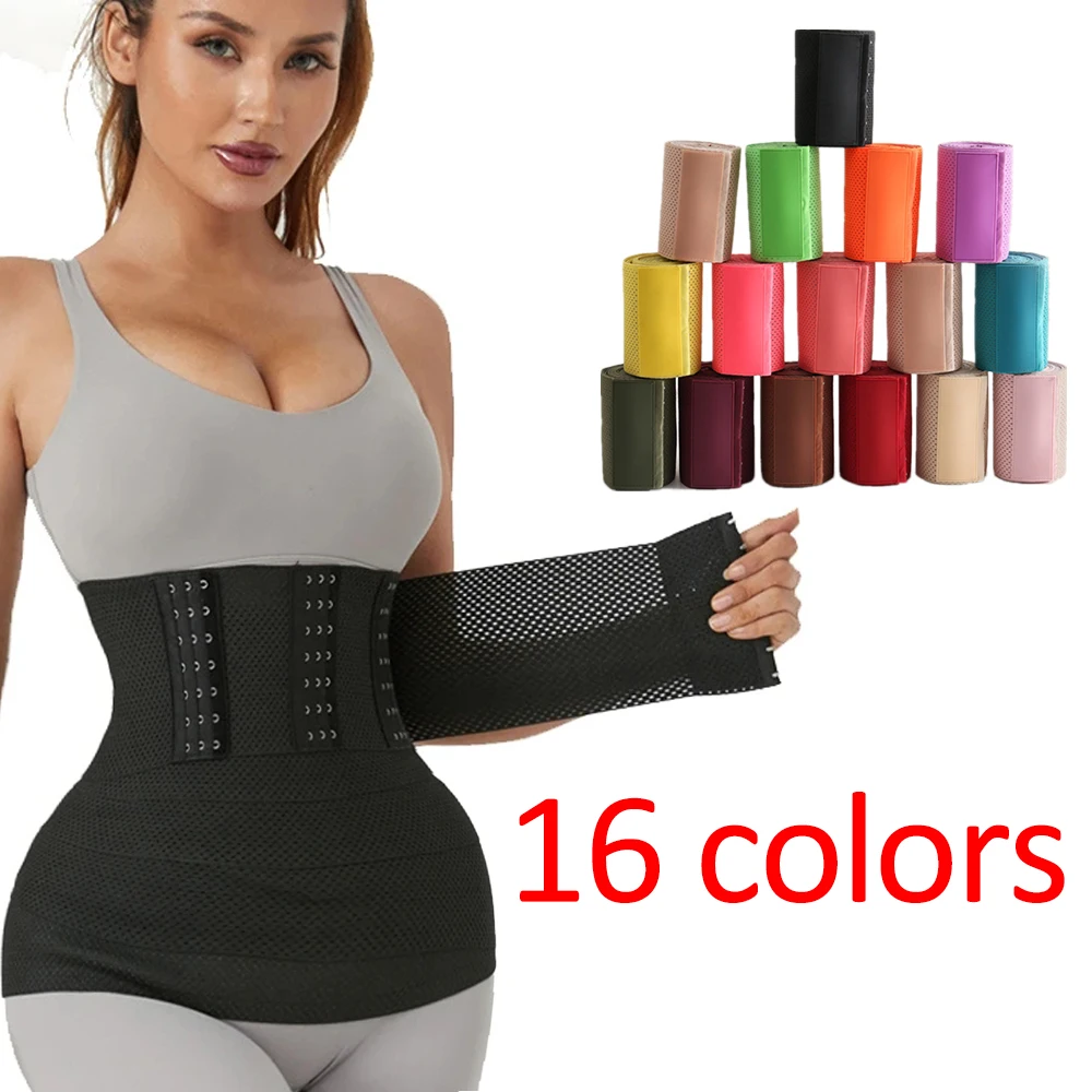 

16 Colors Buckle Snatched Waist Trainer Bandage Wrap Shapewear Tummy Control Corset Body Shaper Trimmer Slimming Hourglass Strap