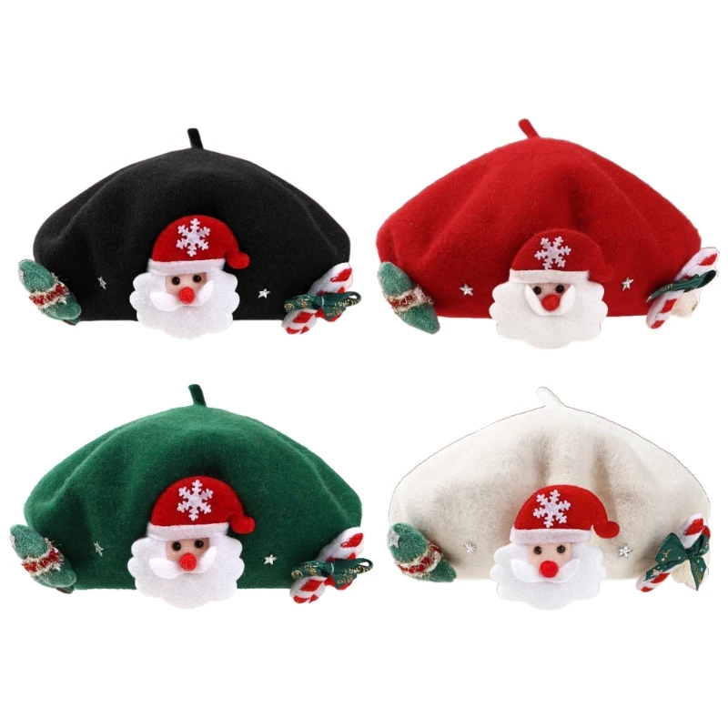 

Adult Christmas Theme Hat Festival Windproof Adult Painter Hat for Travel