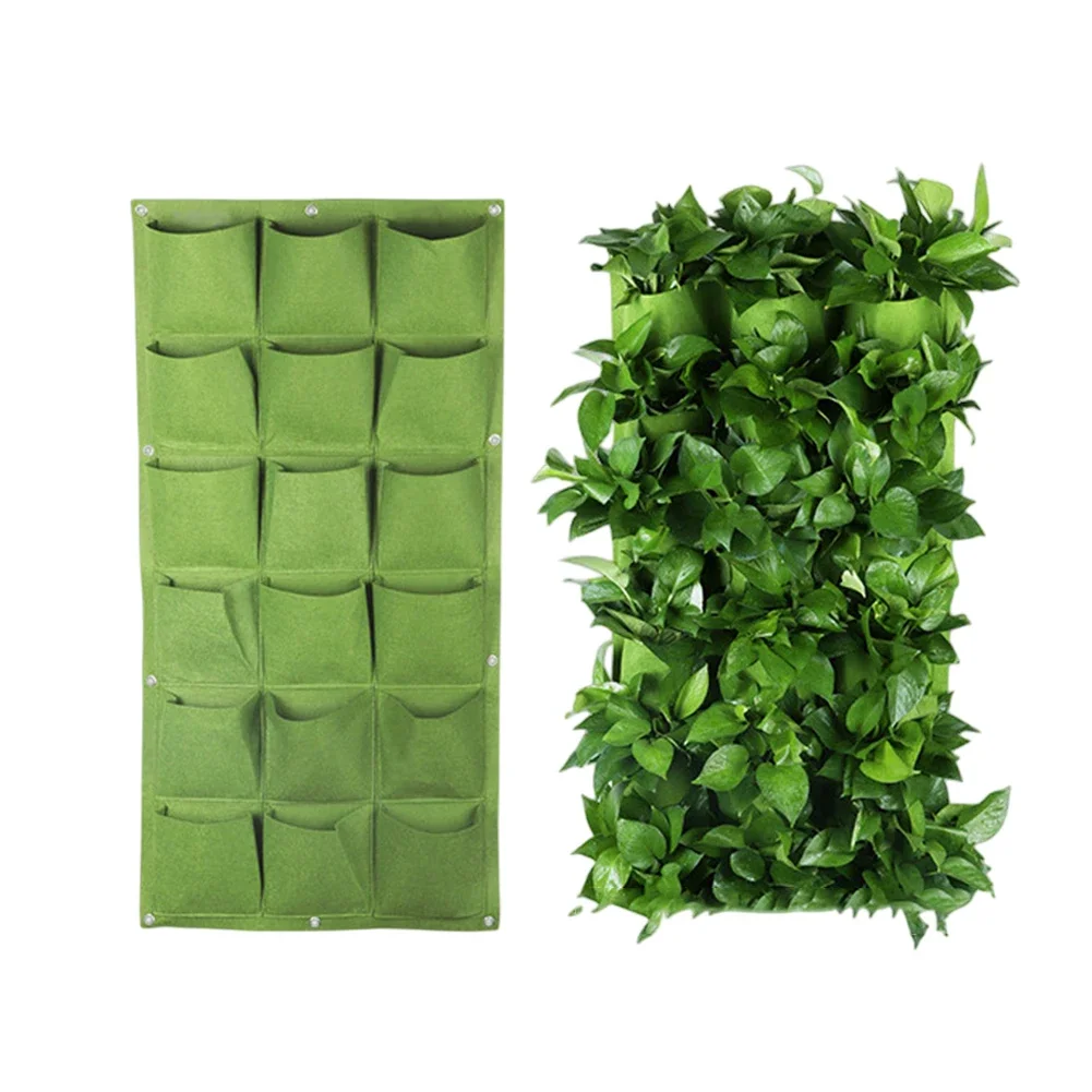 Wall Mounted Felt Planting Bag Vegetable Growth Bag Vertical Greening Plant Wall Mounted Felt Planting Vegetable Plant