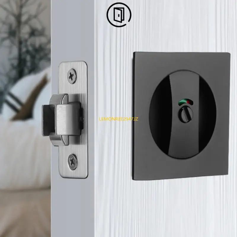 63HA Modern Pocket Door Hardware Privacy Lock Elegant Pocket Door Lock set for Home