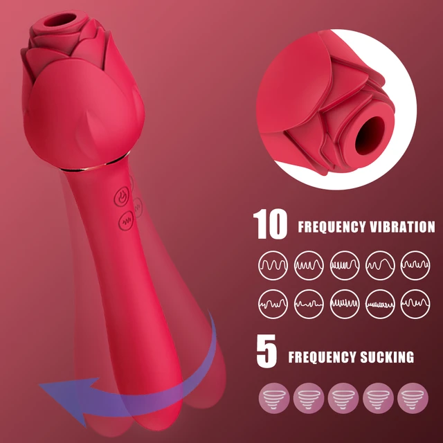 Rose Toy Dildo Thrusting Vibrator for Women Egg Clitoris Sucker Stimulator  Tongue Licking Wiggle Adults Goods Sucking Sex Female - AliExpress