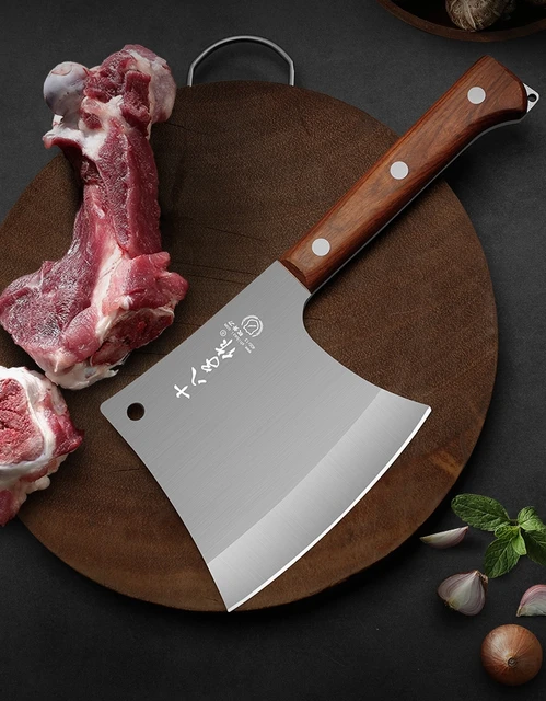 SHIBA ZI ZUO Tang Chef Knife Handmade Forged High-carbon Clad Steel Kitchen  Knives Cleaver Filleting Slicing Broad Butcher knife - AliExpress