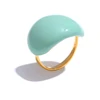 Yhpup – bague en acier inoxydable, bonbon joyeux, multicolore, kaki, Orange, bleu, blanc, émail, étanche, réglable, bijoux à breloques