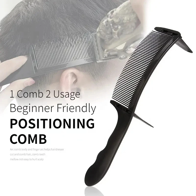 Barber Flat Top Haircut Comb Curved Hair Clipping Cutting Arced Comb Professional Hair Cutting Curved Positioning Comb 4