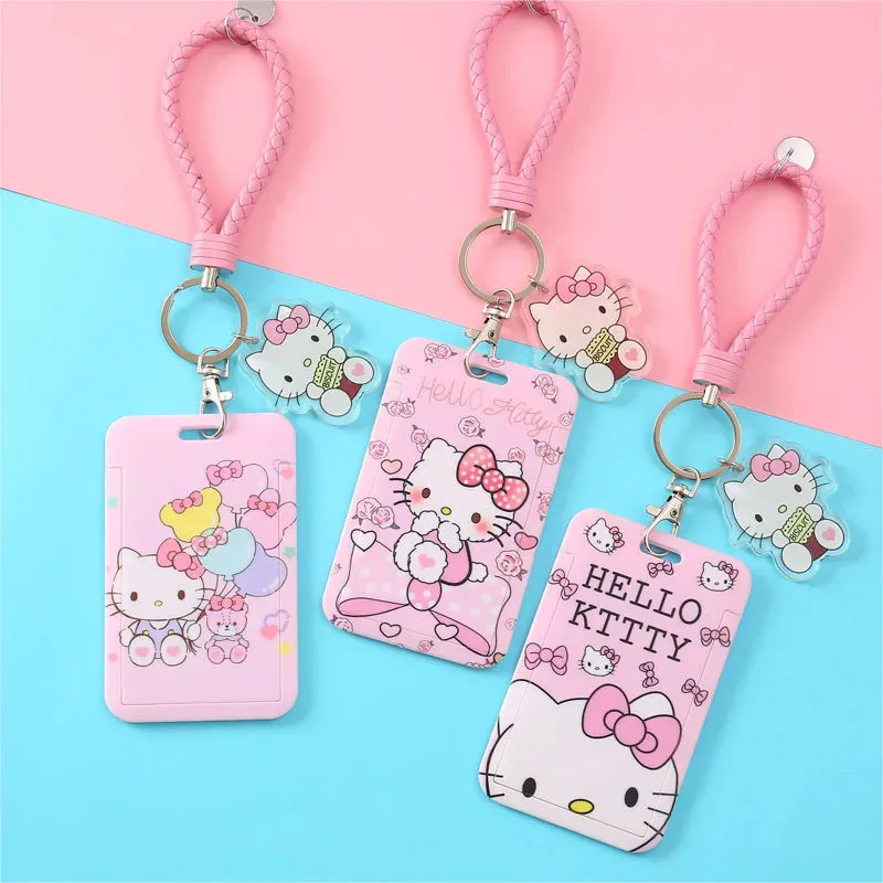 

Hello Kitty удостоверение личности, кредитный банк, искусственная карта с животными, студенческими автобусами, аксессуары для мультфильмов, карточка с бейджем, Обложка для карт, Подарочные игрушки