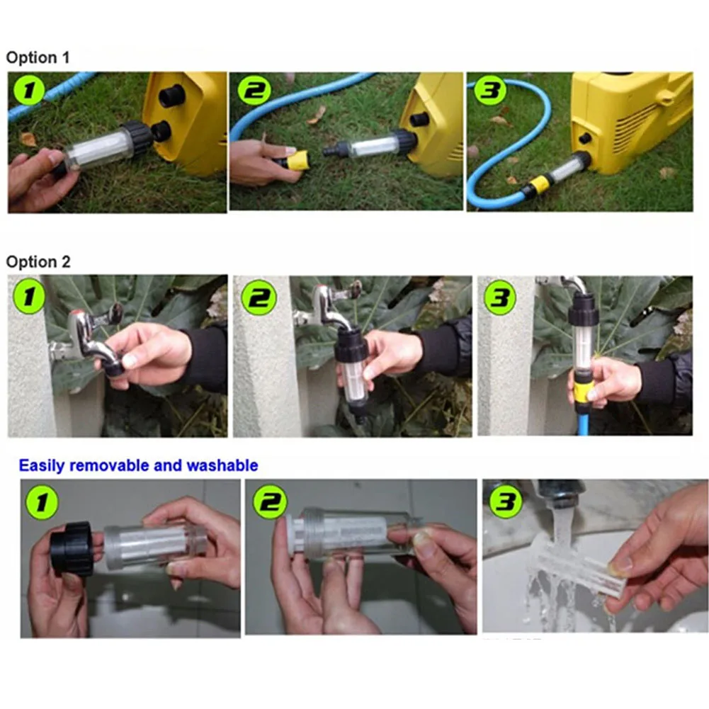 Hose Pipe Water Inlet Pump Filter Inlet G 3/4" F / Outlet G 3/4" M For KARCHER K2 K3 K4 K5 K6 K7 Pressure Washer Replace Parts