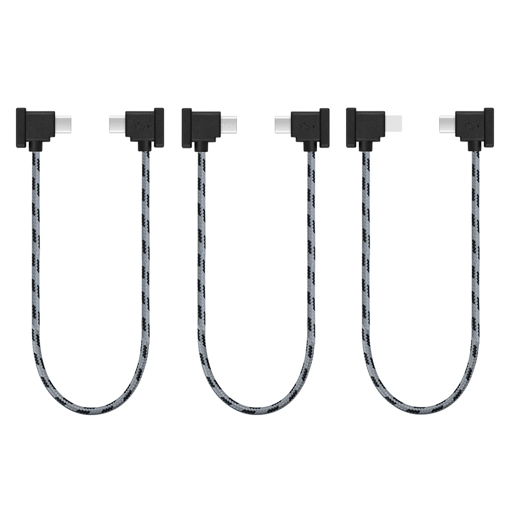 Description Picture 6 of item30cm Tablet Phone Extend Cable Drone Accessories Nylon Braided Remote Controller OTG Data Cable for DJI Mini 2 Mavic Air 2