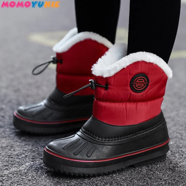 marts fedme Tilståelse Winter Warm Boots Outdoor Waterproof Soft Sole Anti-Slip Student Shoes Kid  Snow Boots for Boy Girl Children Plush Boots Teenager - AliExpress