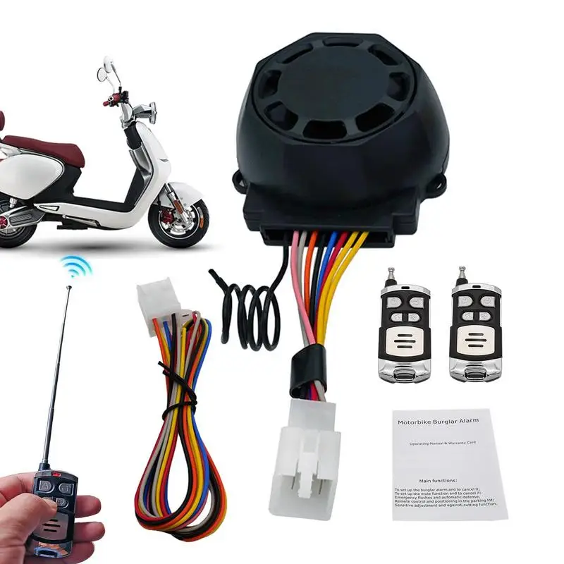 

800M Bike Alarms For Ebikes Imported Chips Wireless Anti-theft Alarm Metal 125dB Remote Control Bike Remote Alarm For Scooter